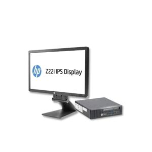 POSTAZIONE COMPLETA PC HP ELITEDESK 800 G1 USFF - CORE I5-4590S 8GB 240GB SSD WIN 10 PRO + HP Z22I 22 FULLHD IPS LED