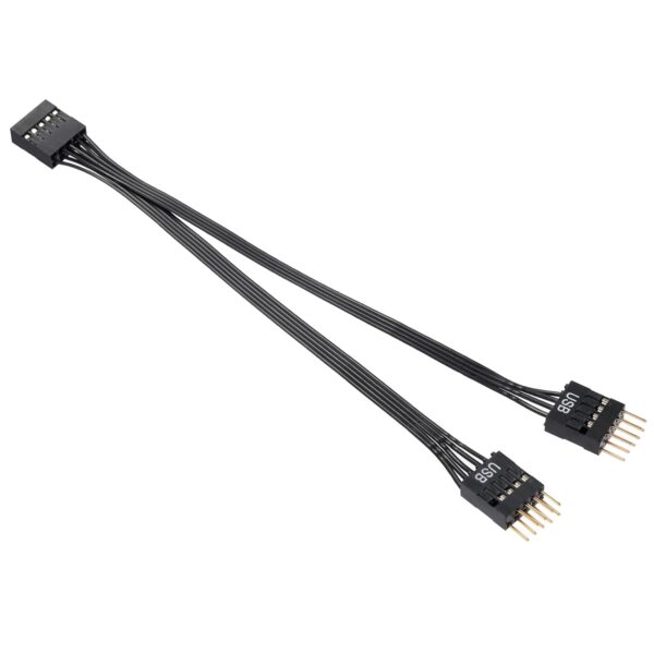 Cavo USB Splitter Sdoppiatore Adattatore 9 Pin per connettore su Scheda Madre