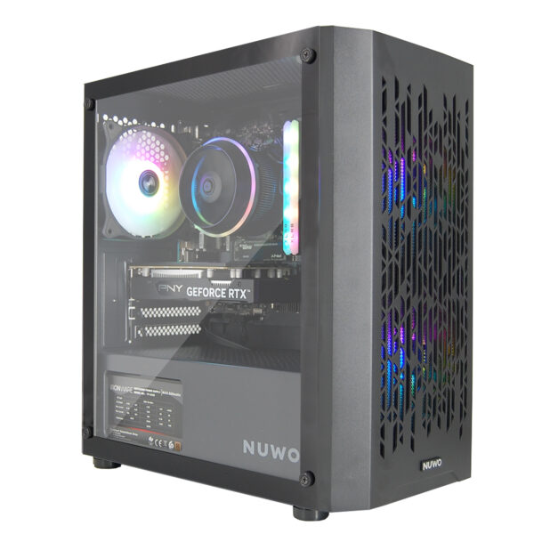 PC Computer Gaming Assemblato Intel i5-12400F Ram 16GB SSD 1TB RTX 3050 6GB GDDR6 Nero